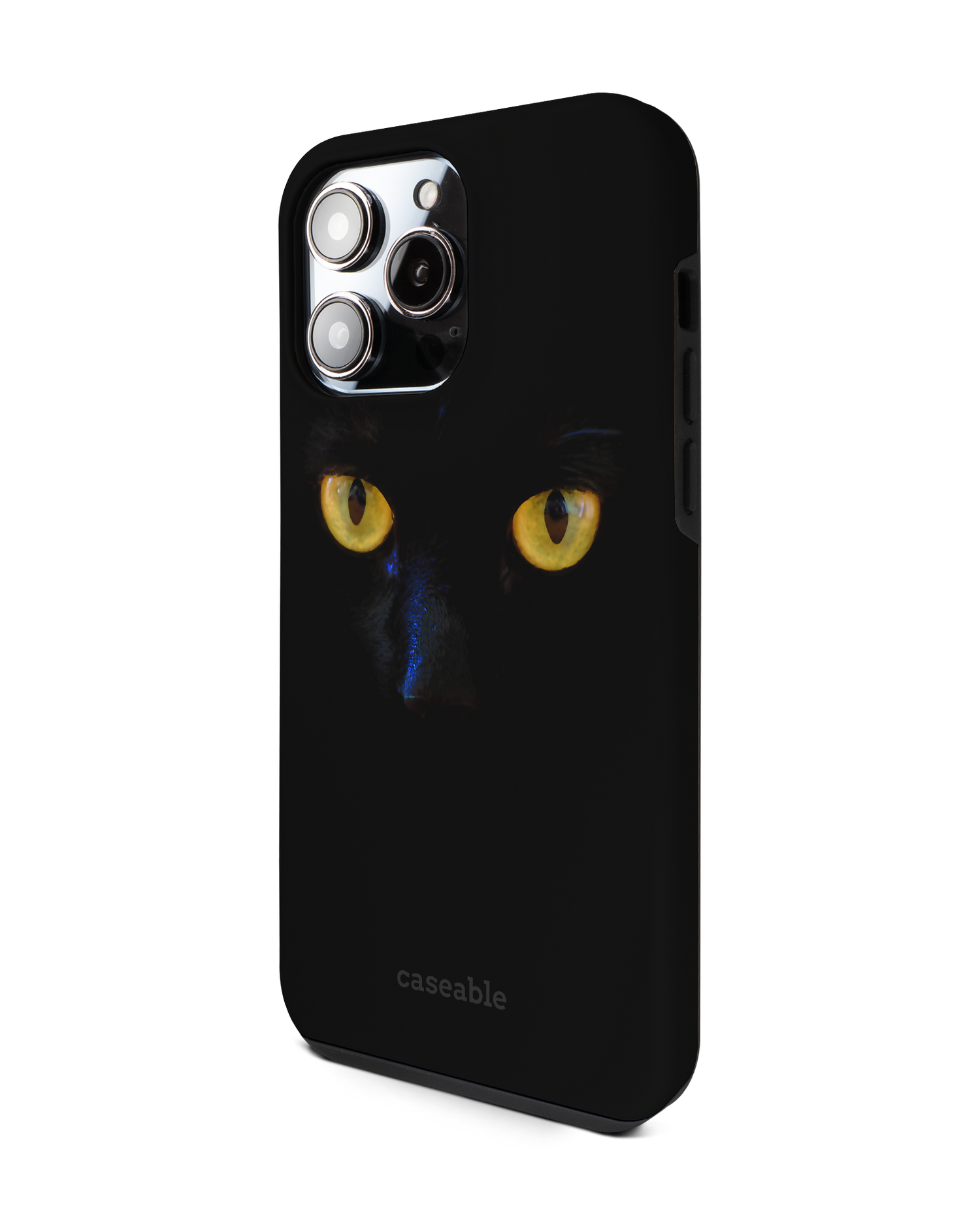 Black Cat Premium Phone Case for Apple iPhone 14 Pro Max: View from the right side
