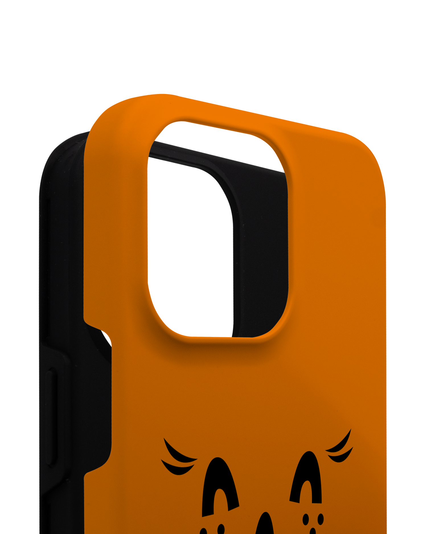 Pumpkin Smiles Premium Phone Case for Apple iPhone 14 Pro Max consisting of 2 parts
