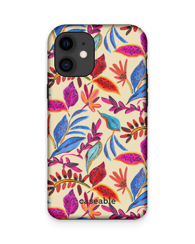 Painterly Spring Leaves Premium Phone Case Apple iPhone 12 mini