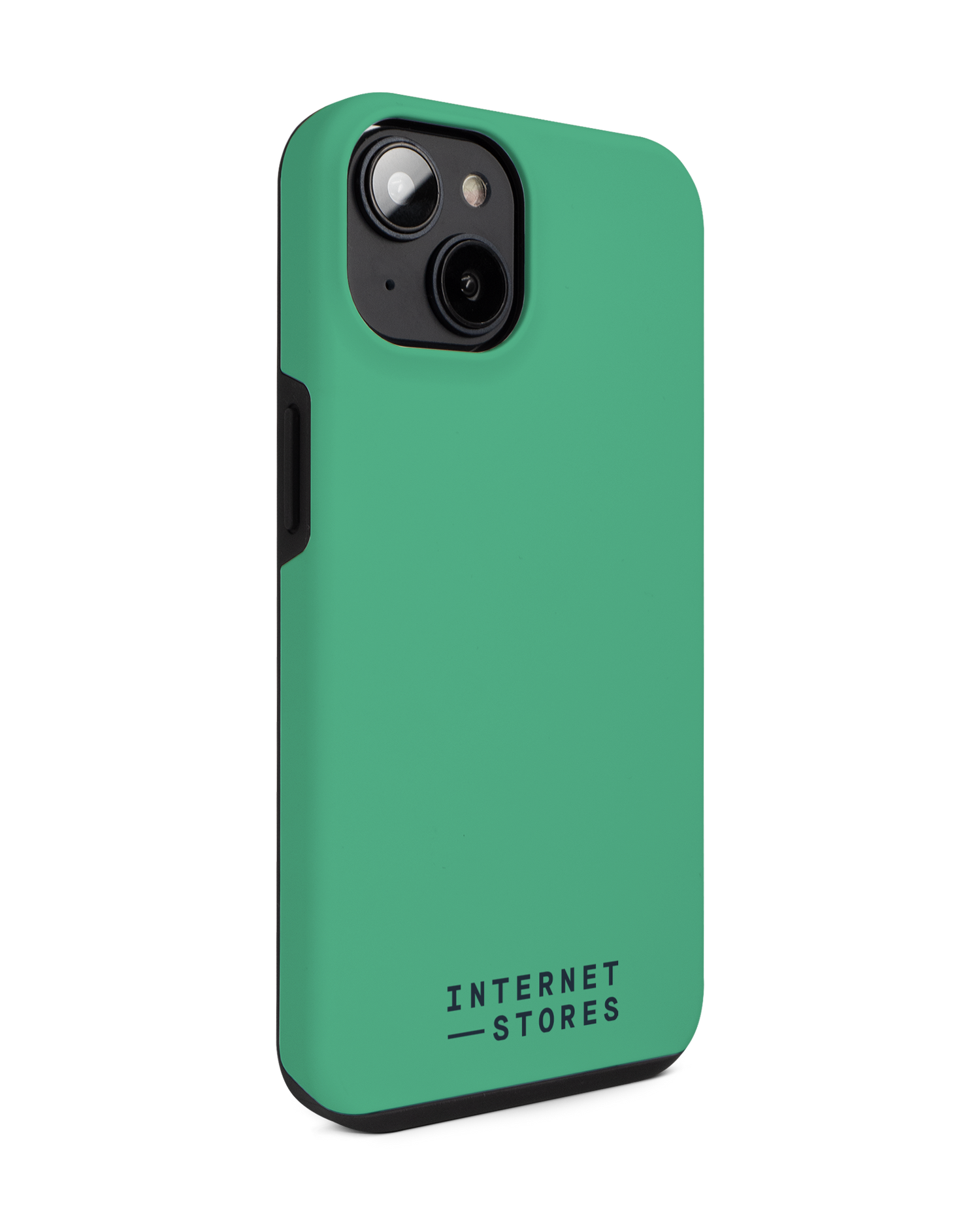 ISG Neon Green Premium Phone for Apple iPhone 14: View from the left side