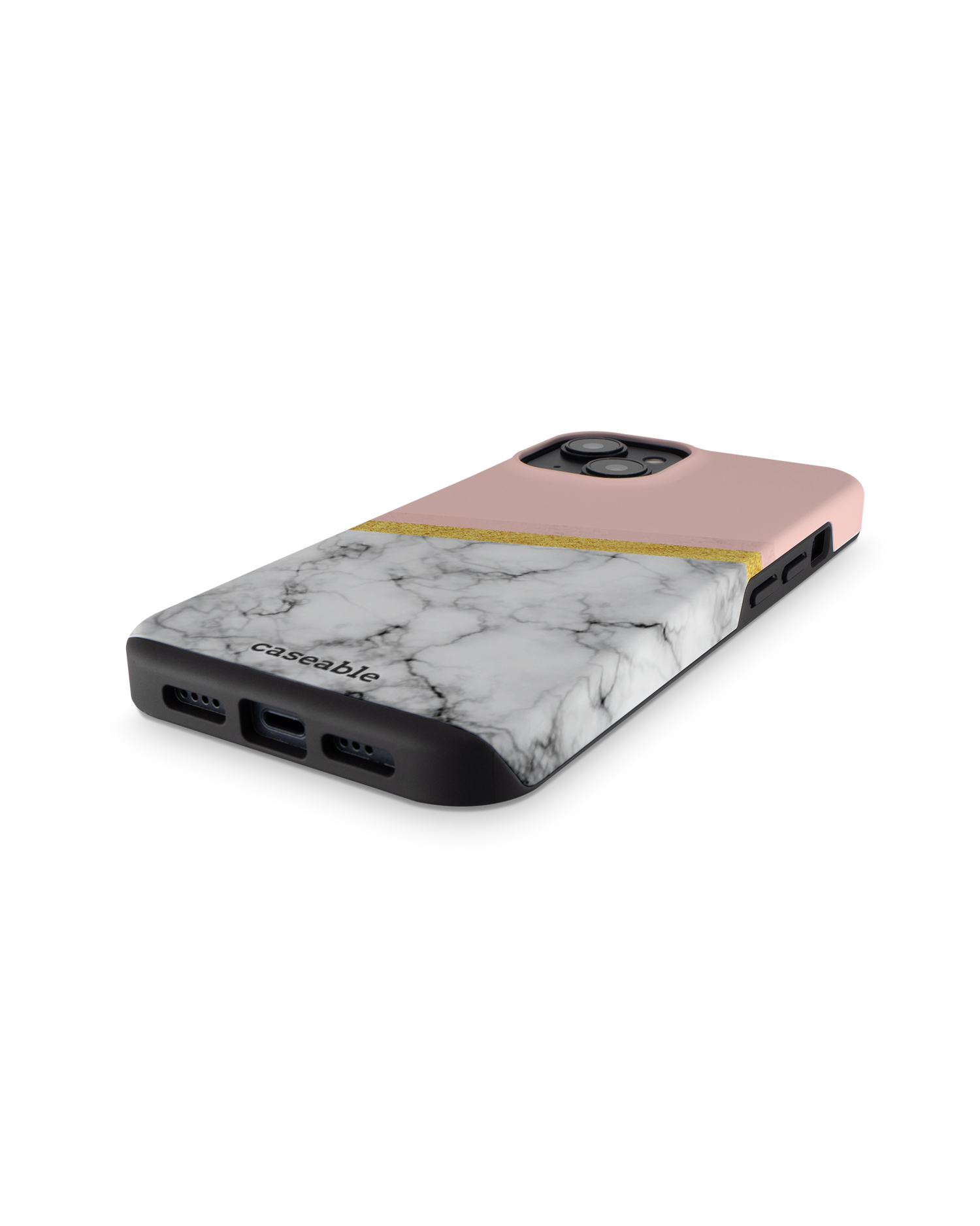 Marble Slice Premium Phone for Apple iPhone 14: Bottom View