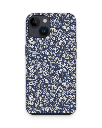 Ditsy Blue Paisley Premium Phone for Apple iPhone 15