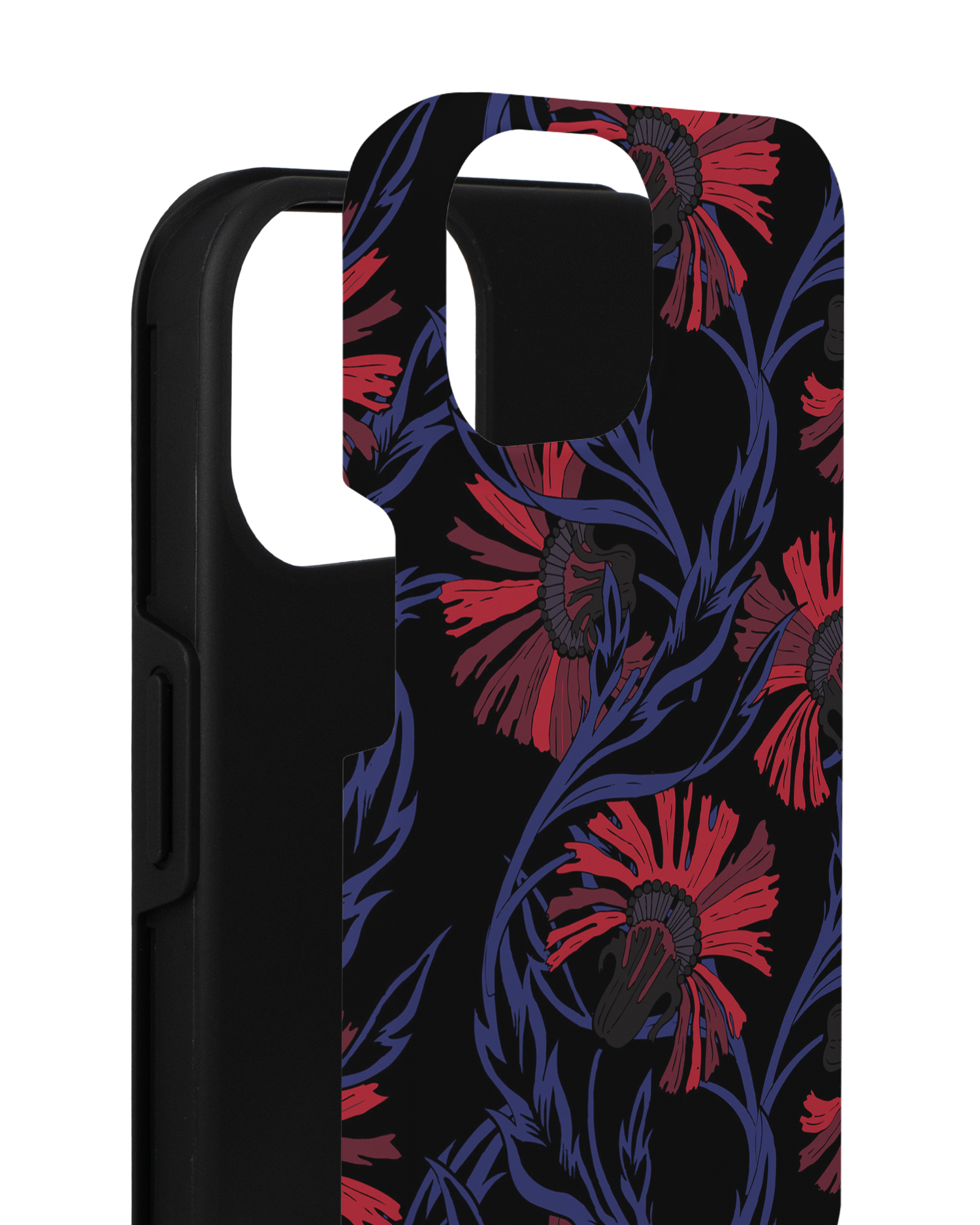 Midnight Floral Premium Phone for Apple iPhone 14 consisting of 2 parts