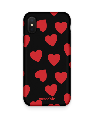 Repeating Hearts Premium Phone Case Apple iPhone X, Apple iPhone XS