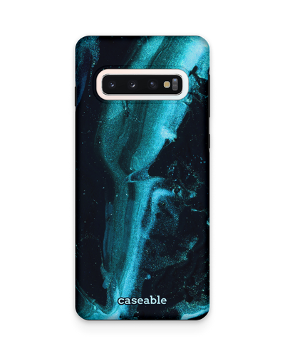Deep Turquoise Sparkle Premium Phone Case Samsung Galaxy S10