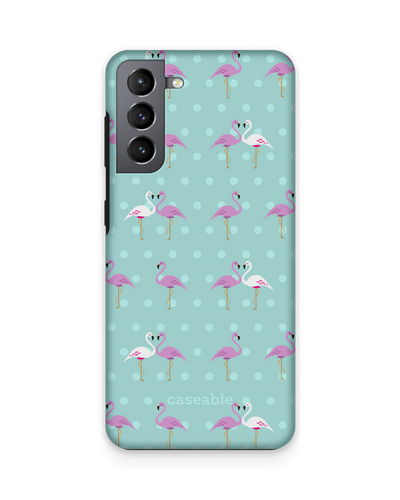Two Flamingos Premium Phone Case Samsung Galaxy S21