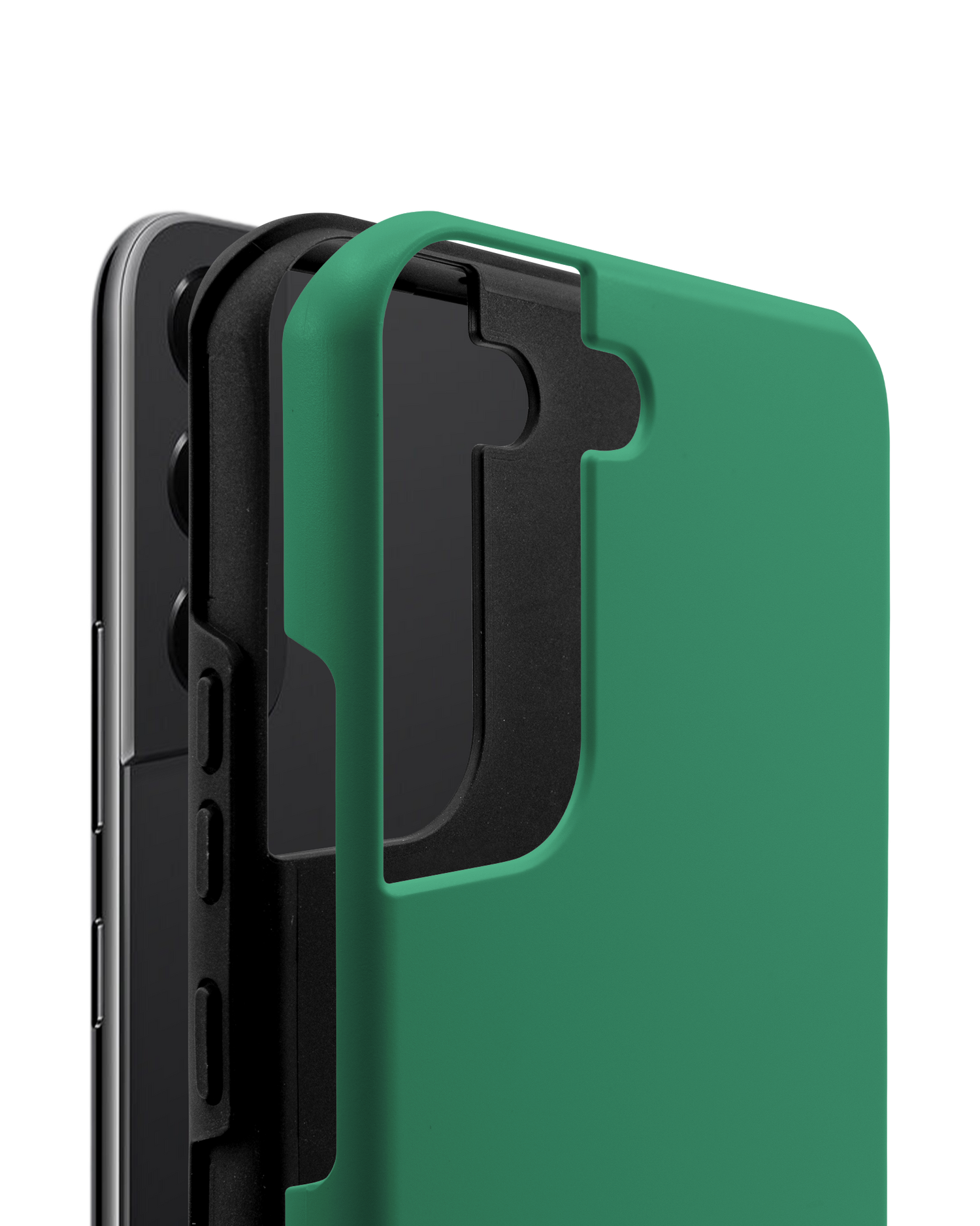 ISG Neon Green Premium Phone Case Samsung Galaxy S22 5G consisting of 2 parts