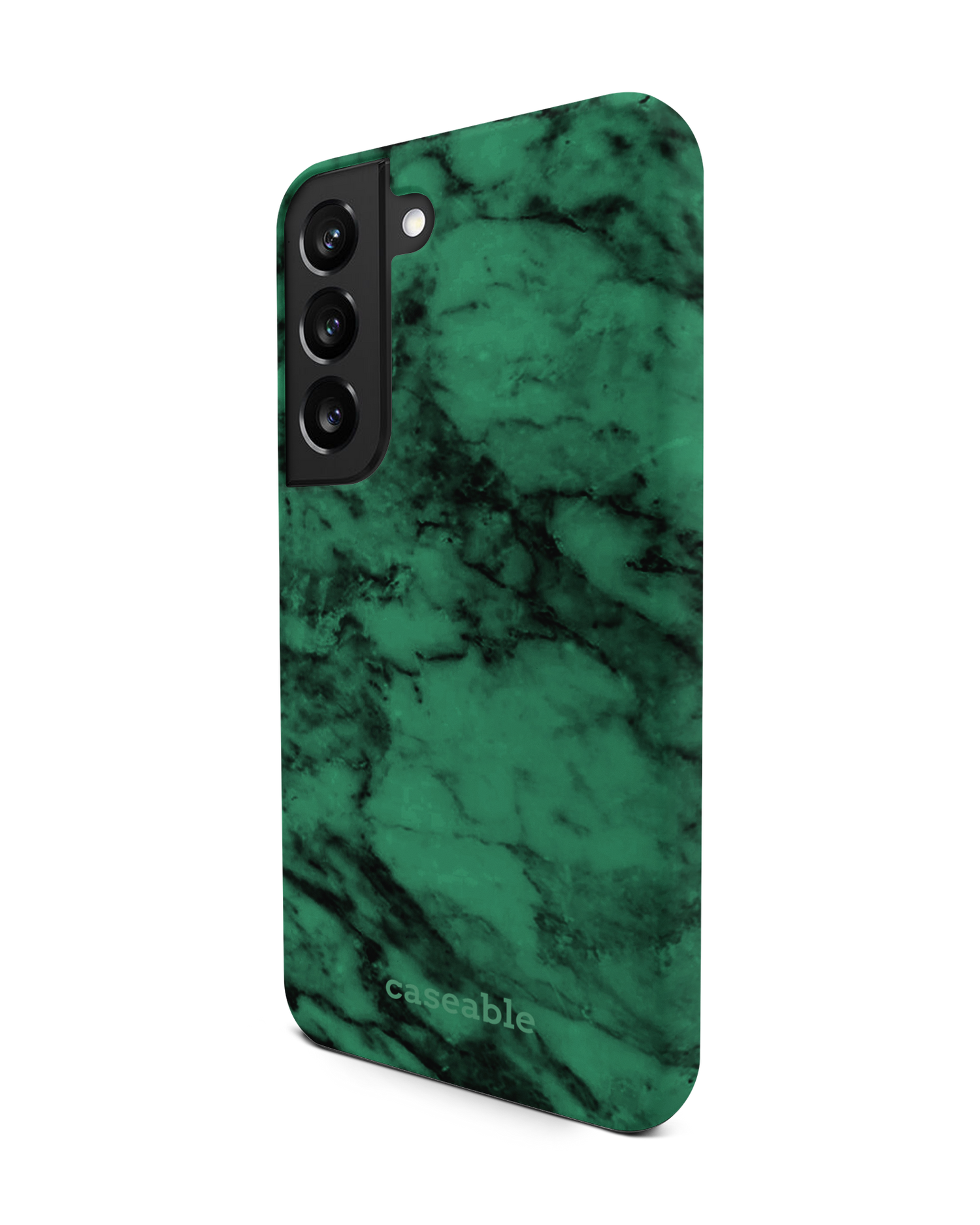 Green Marble Premium Phone Case Samsung Galaxy S22 5G: View from the right side
