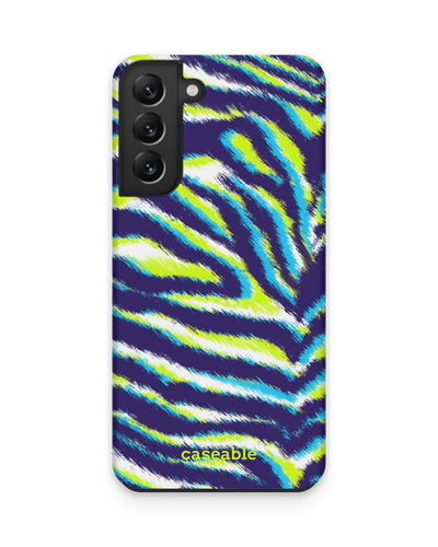 Neon Zebra Premium Phone Case Samsung Galaxy S22 5G