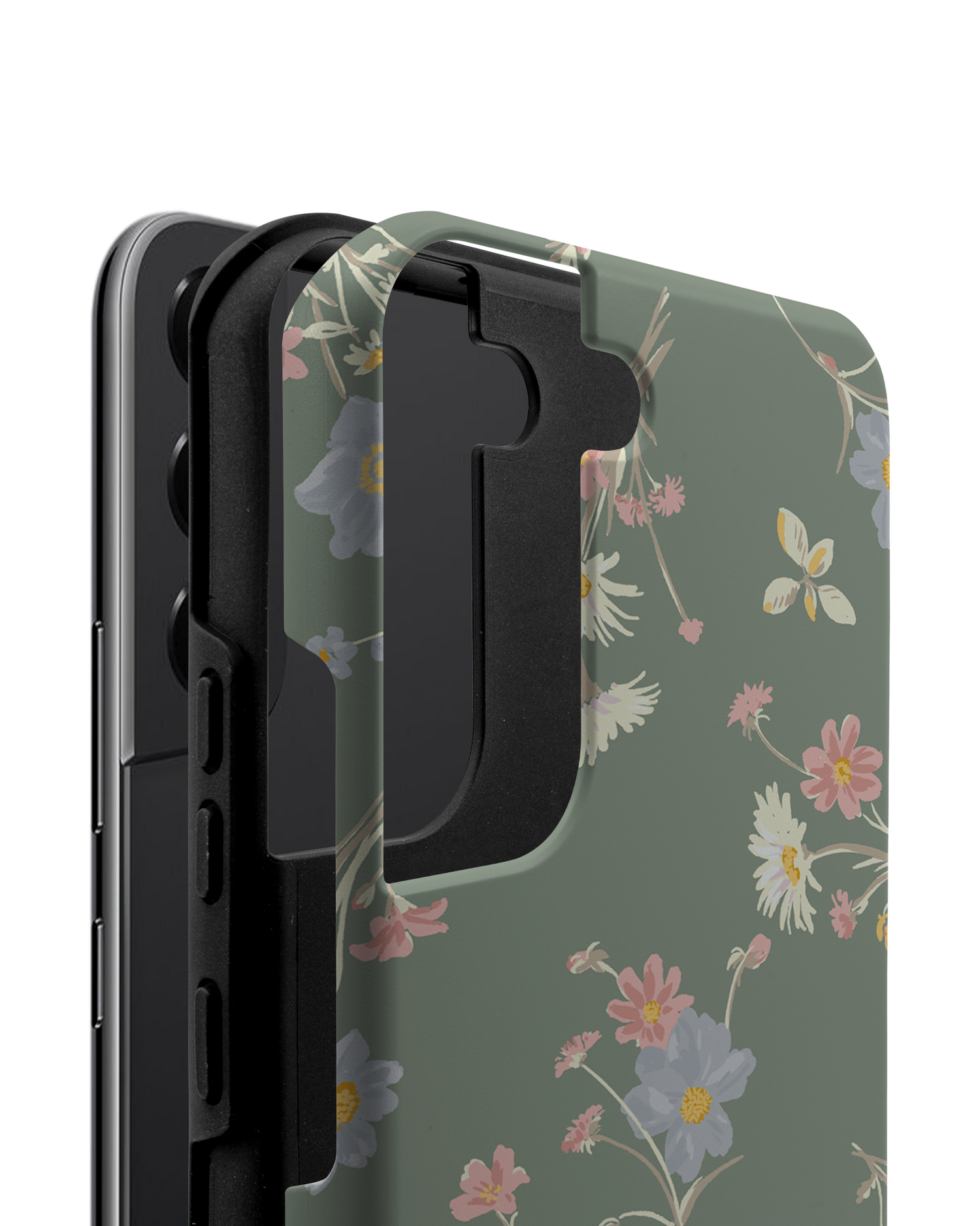 Wild Flower Sprigs Premium Phone Case Samsung Galaxy S22 5G consisting of 2 parts
