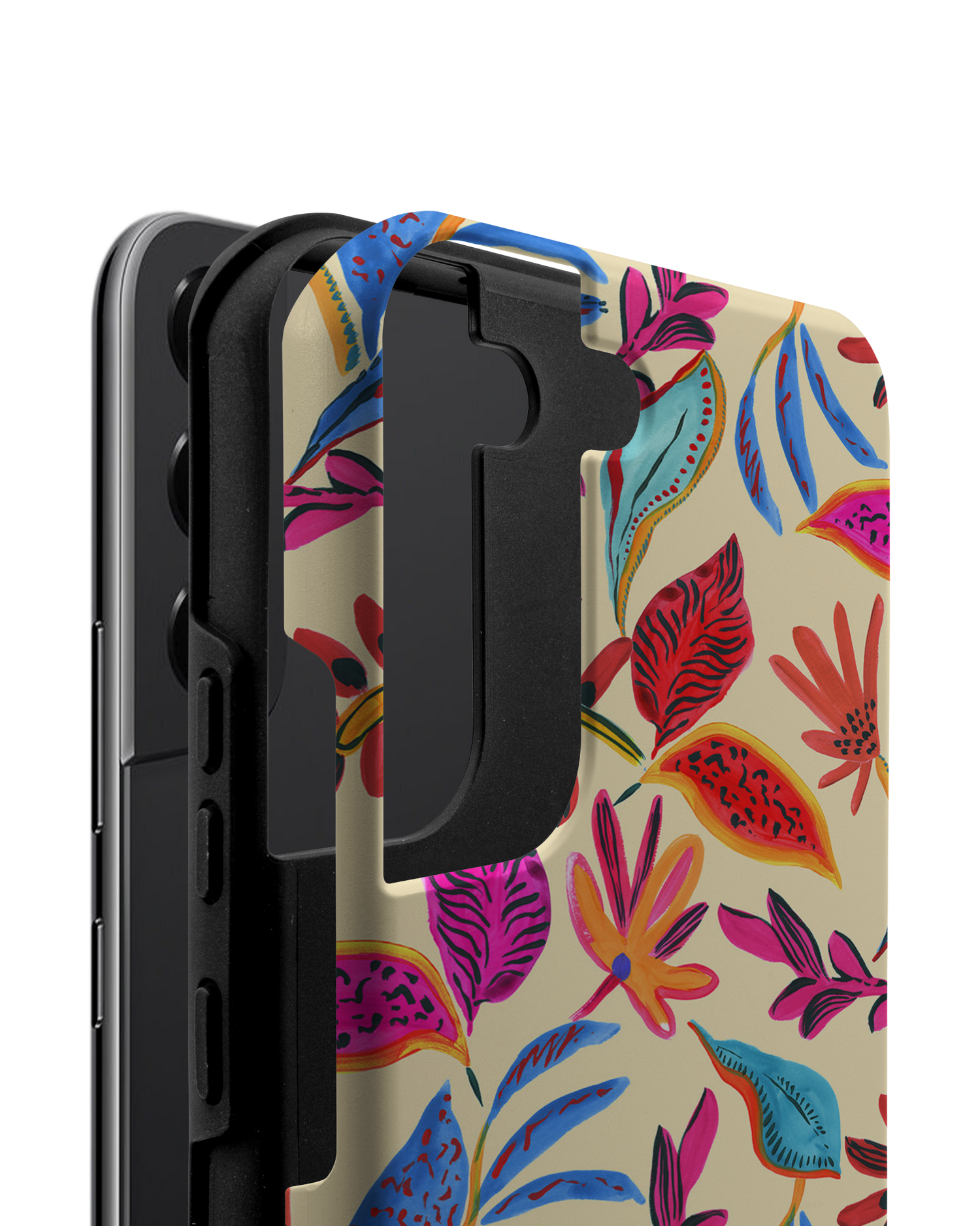 Painterly Spring Leaves Premium Phone Case Samsung Galaxy S22 5G consisting of 2 parts