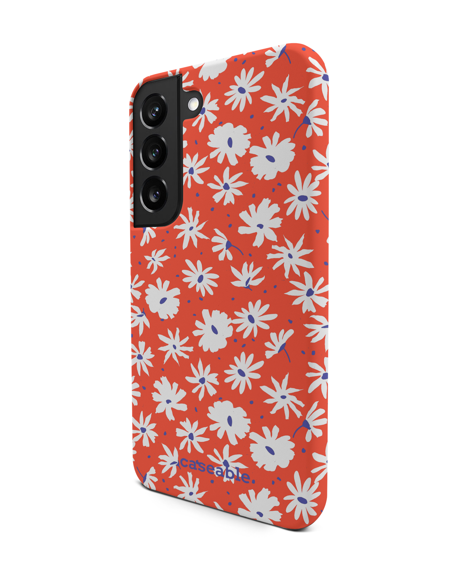 Retro Daisy Premium Phone Case Samsung Galaxy S22 5G: View from the right side