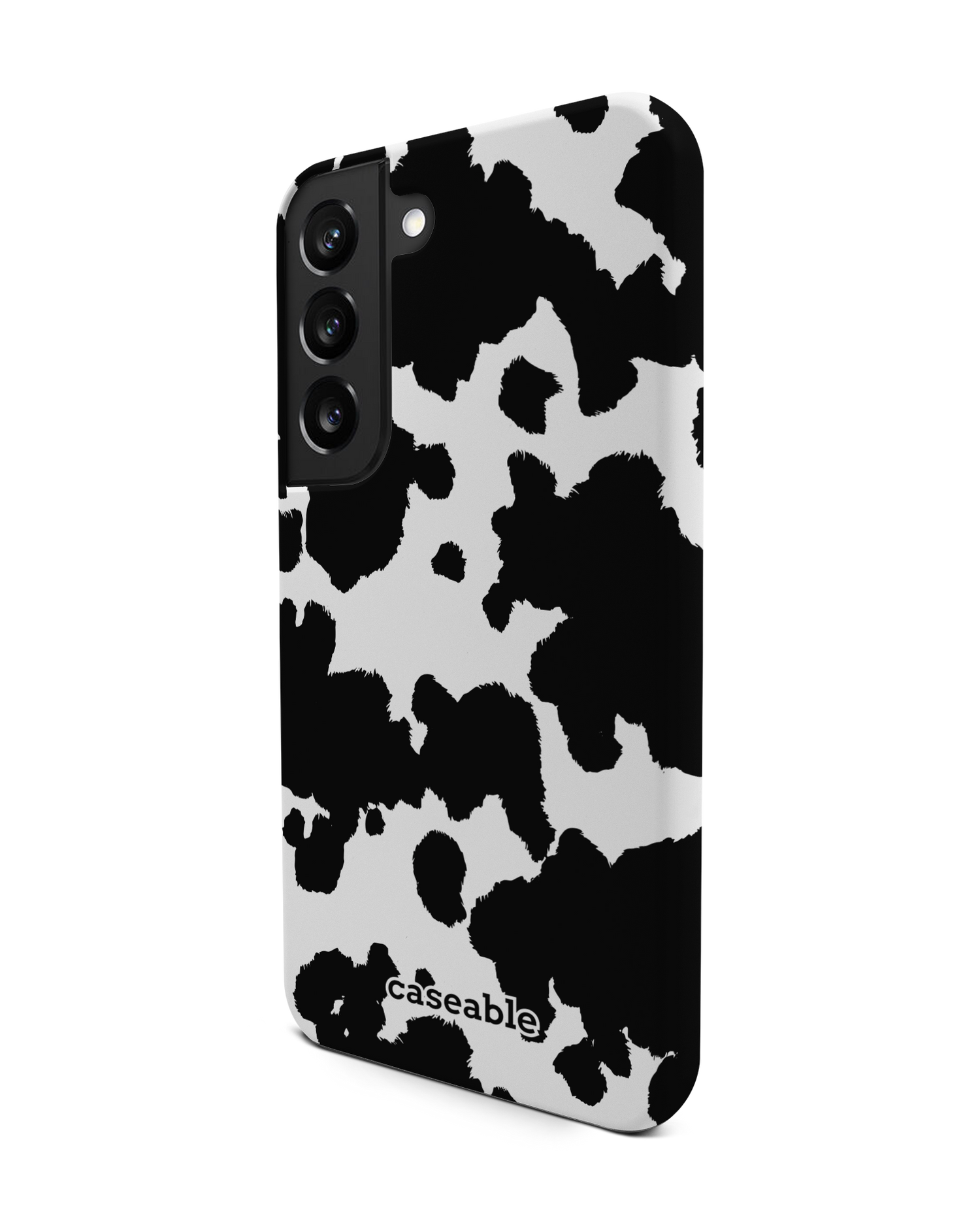 Cow Print Premium Phone Case Samsung Galaxy S22 5G: View from the right side