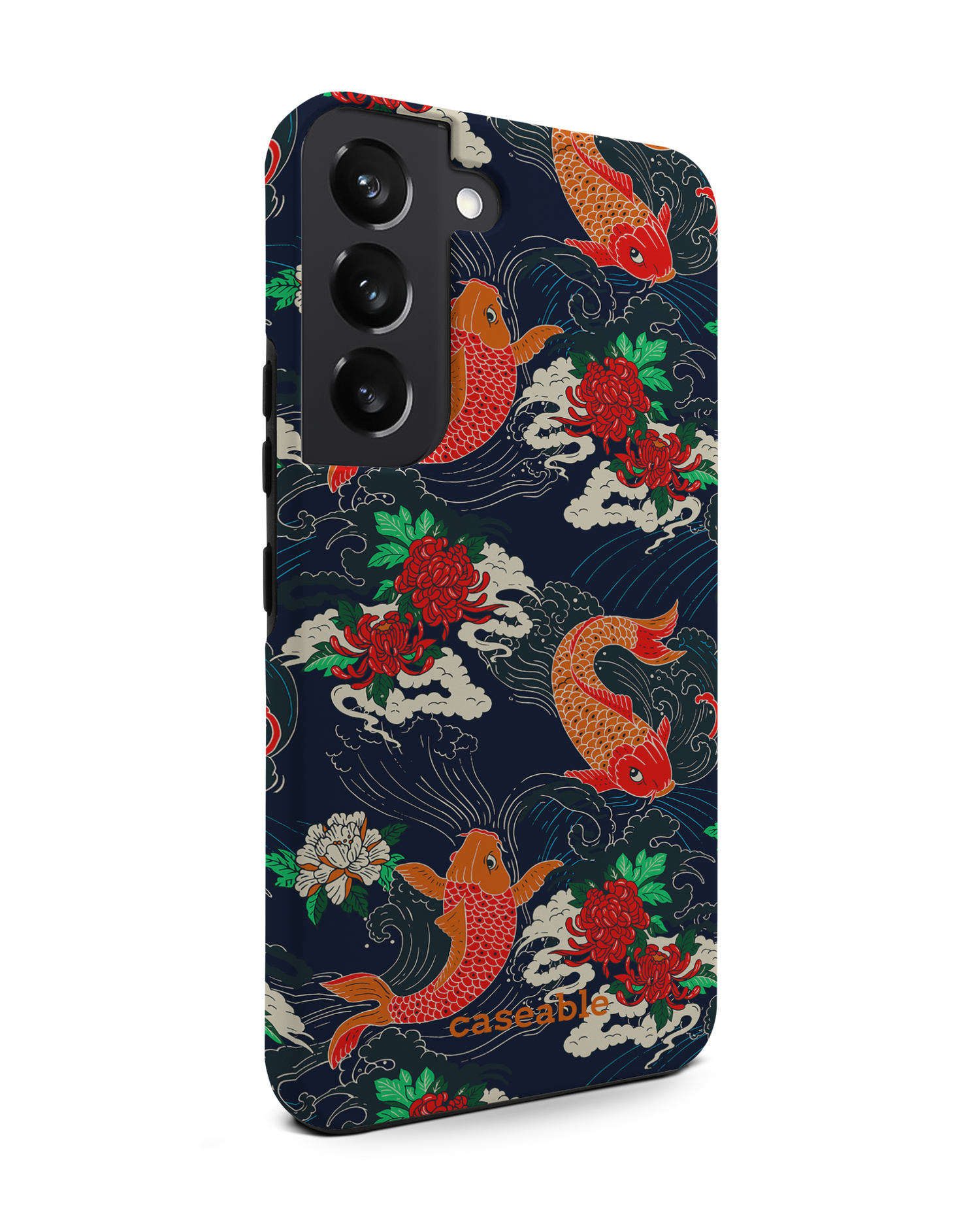 Repeating Koi Premium Phone Case Samsung Galaxy S22 5G: View from the left side