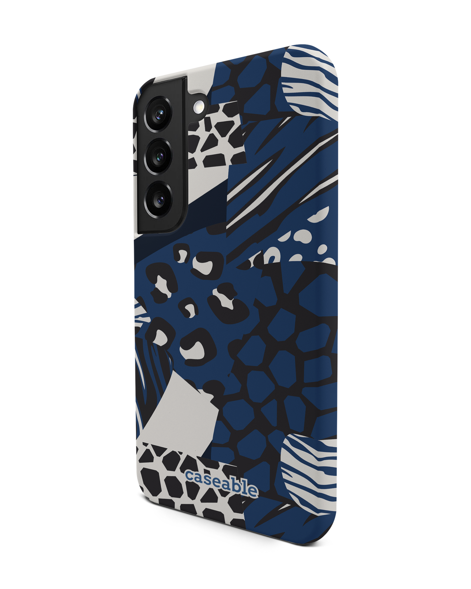 Animal Print Patchwork Premium Phone Case Samsung Galaxy S22 5G: View from the right side