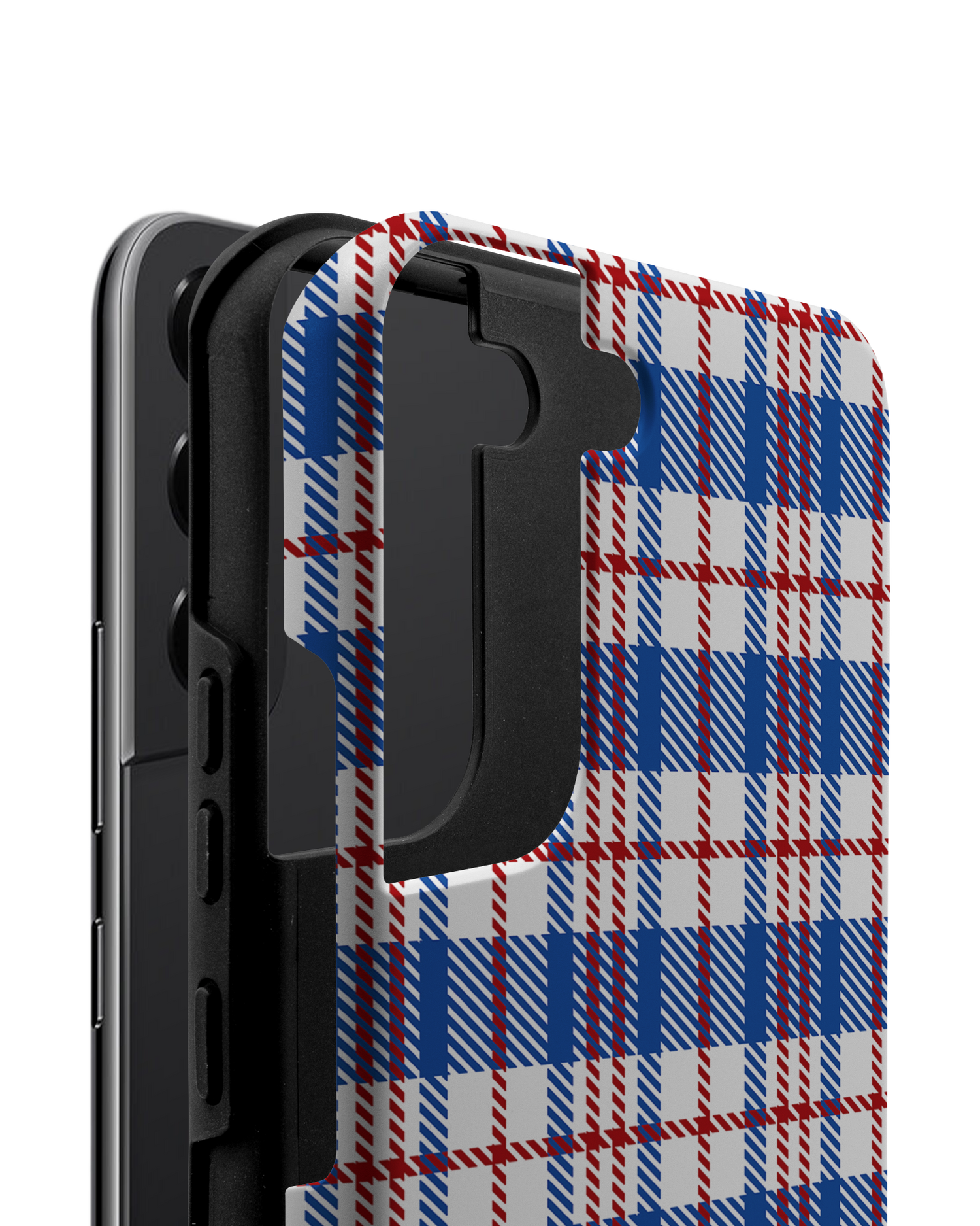 Plaid Market Bag Premium Phone Case Samsung Galaxy S22 5G consisting of 2 parts
