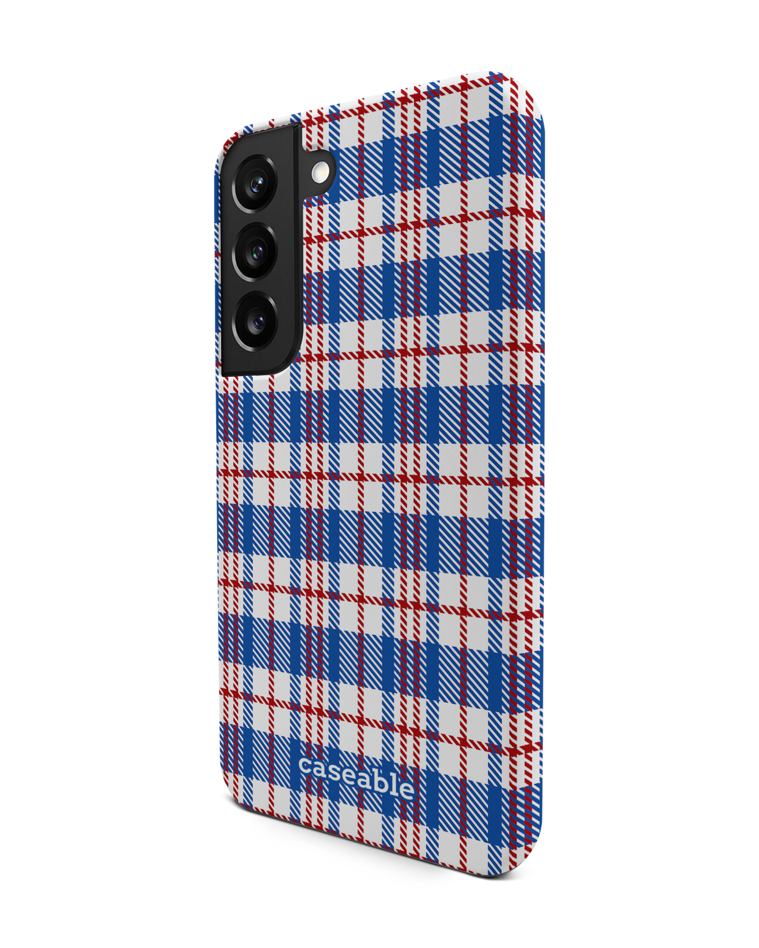 Plaid Market Bag Premium Phone Case Samsung Galaxy S22 5G: View from the right side