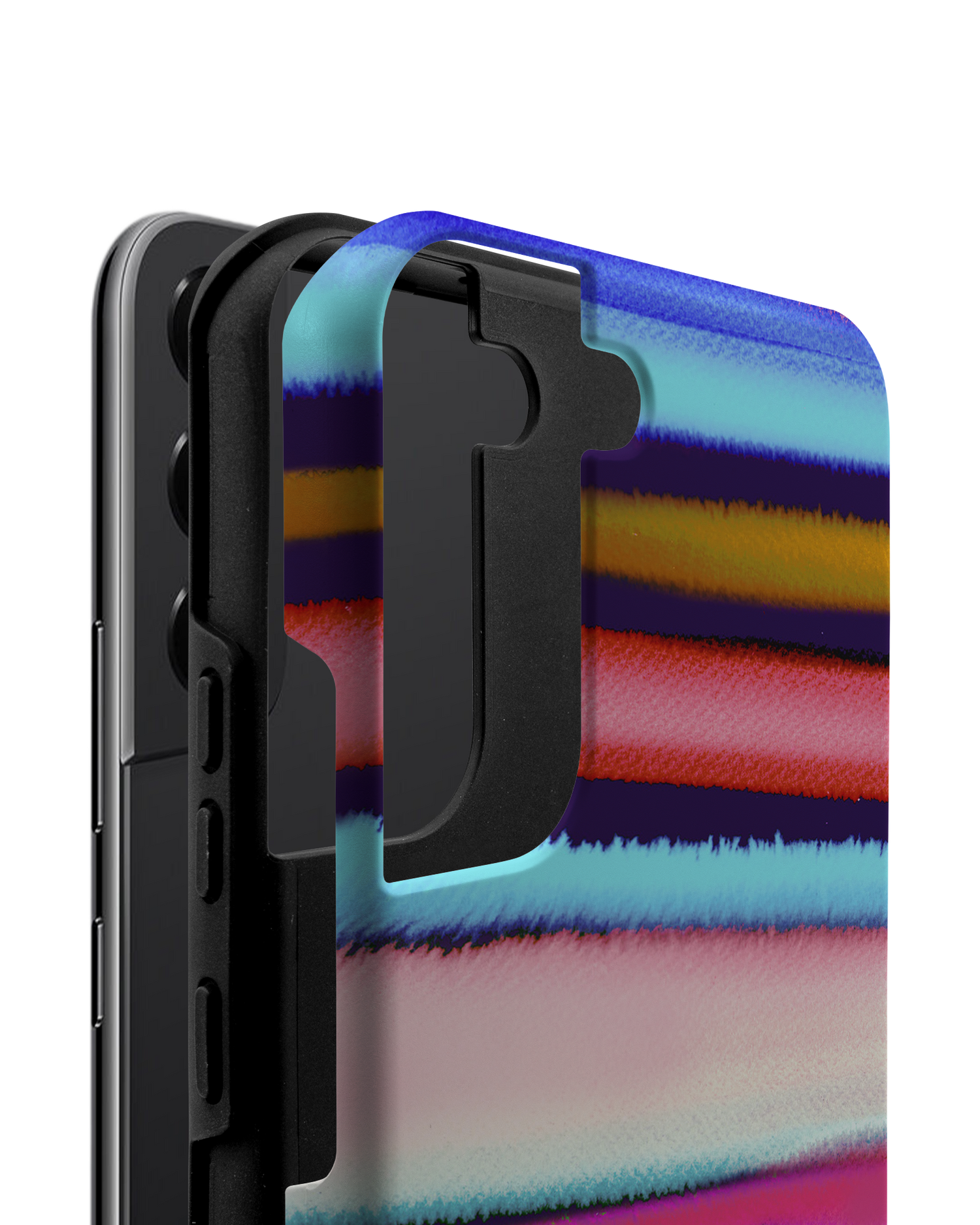 Watercolor Stripes Premium Phone Case Samsung Galaxy S22 5G consisting of 2 parts
