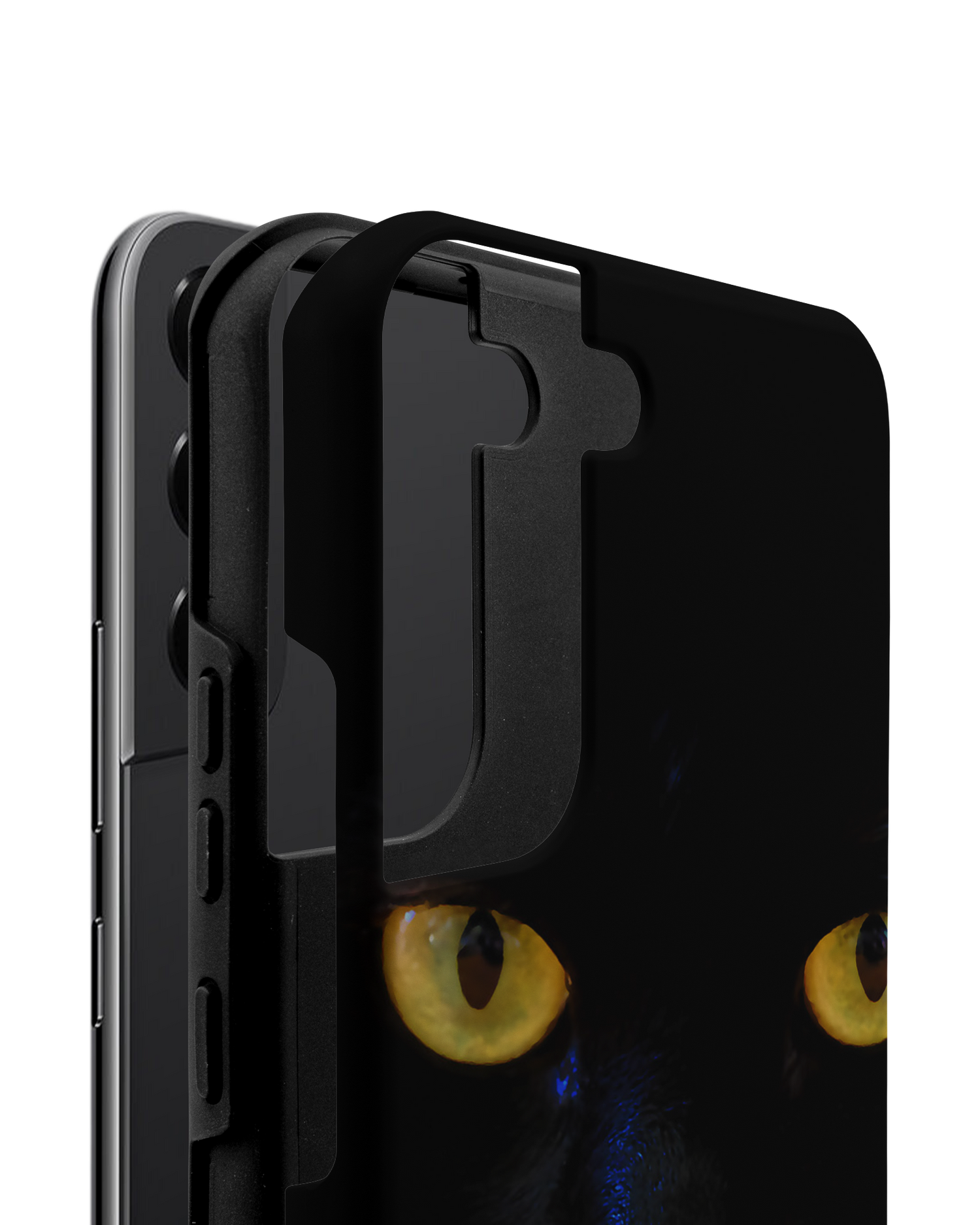 Black Cat Premium Phone Case Samsung Galaxy S22 5G consisting of 2 parts