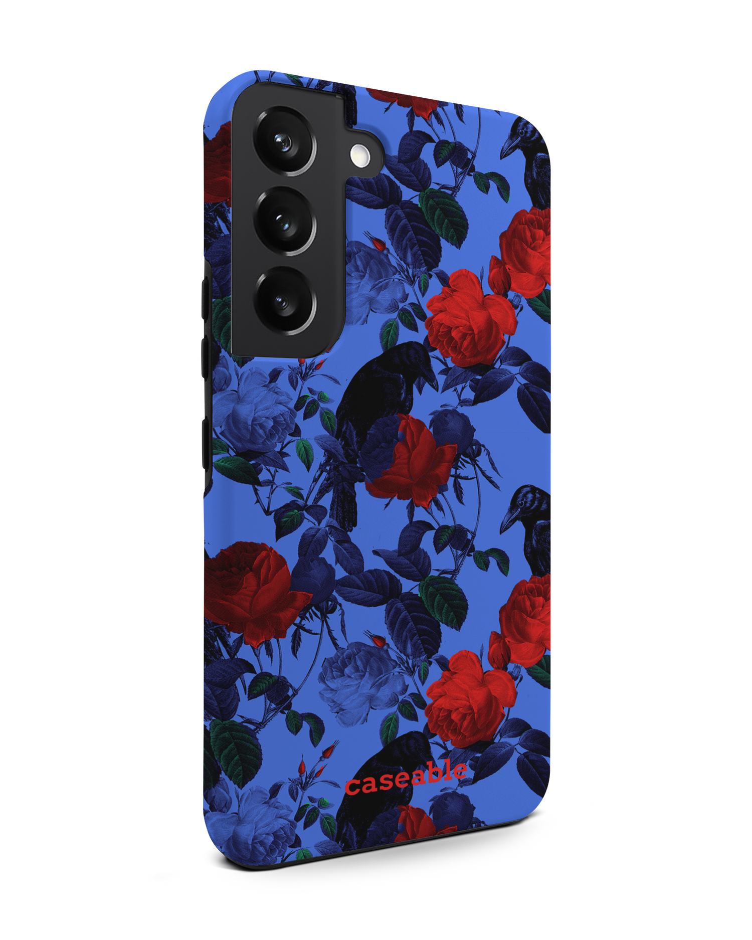 Roses And Ravens Premium Phone Case Samsung Galaxy S22 5G: View from the left side