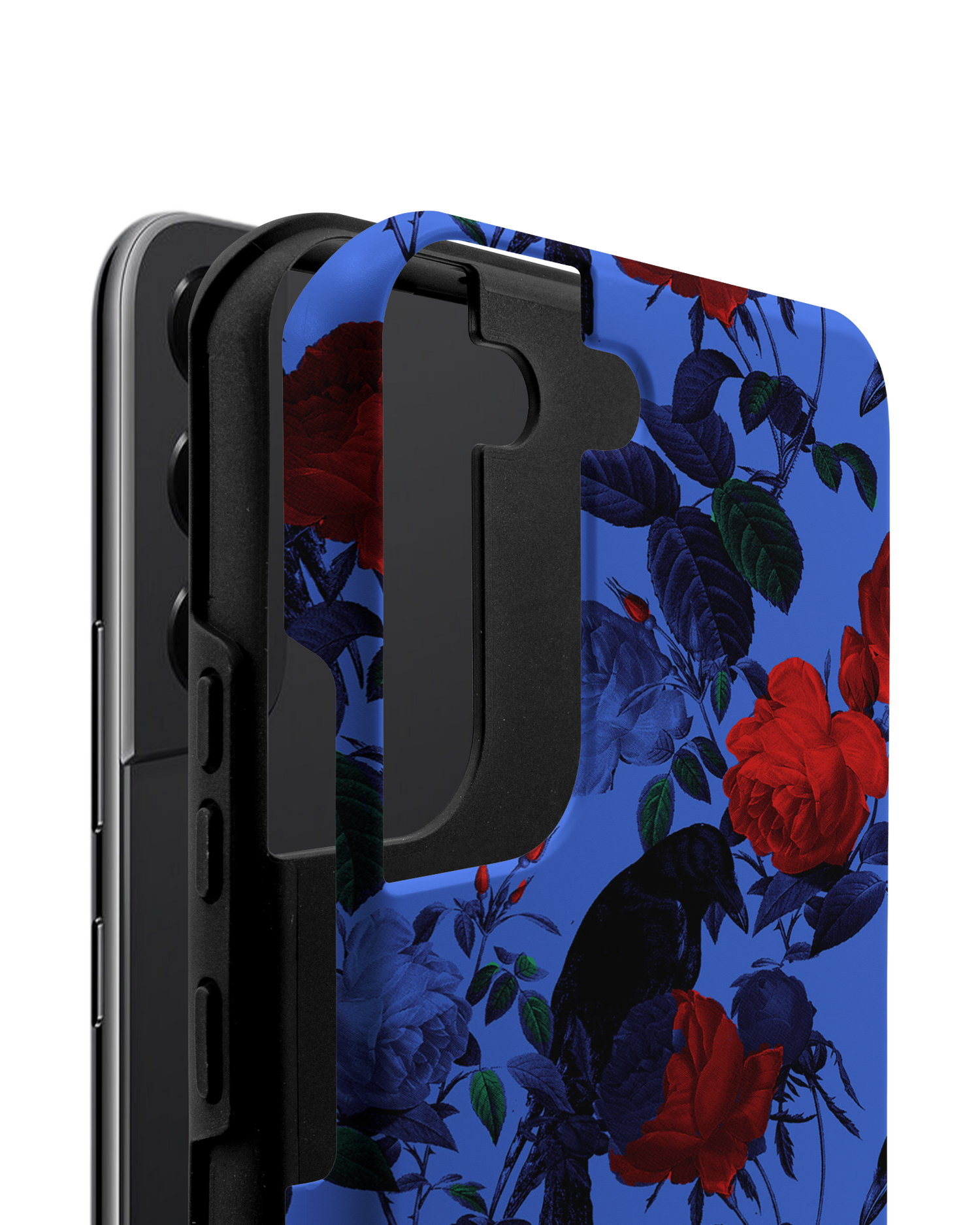 Roses And Ravens Premium Phone Case Samsung Galaxy S22 5G consisting of 2 parts