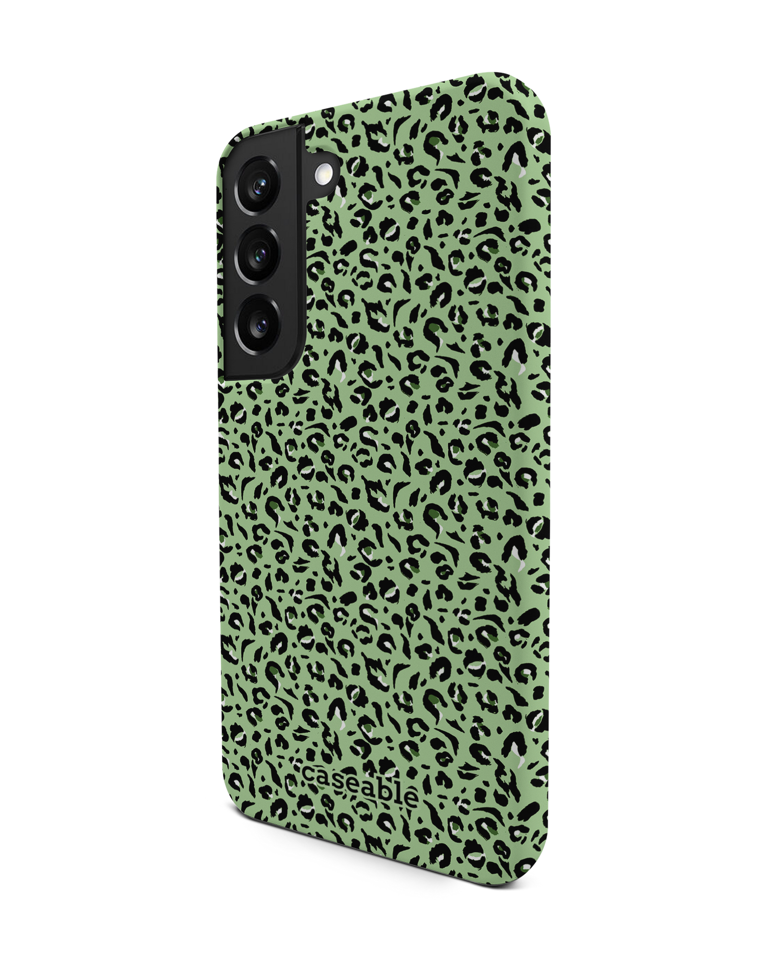 Mint Leopard Premium Phone Case Samsung Galaxy S22 5G: View from the right side