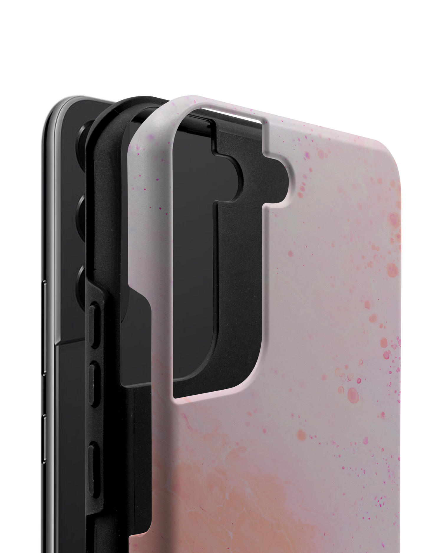 Peaches & Cream Marble Premium Phone Case Samsung Galaxy S22 5G consisting of 2 parts