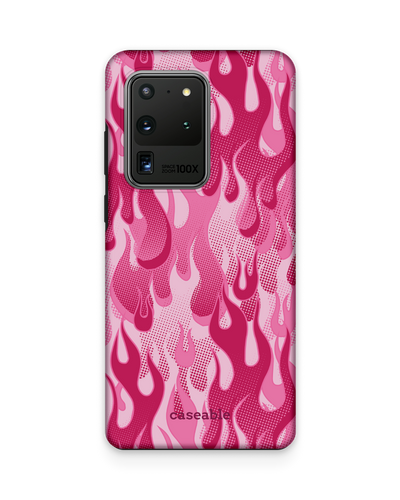 Pink Flames Premium Phone Case Samsung Galaxy S20 Ultra