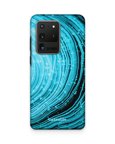 Turquoise Ripples Premium Phone Case Samsung Galaxy S20 Ultra