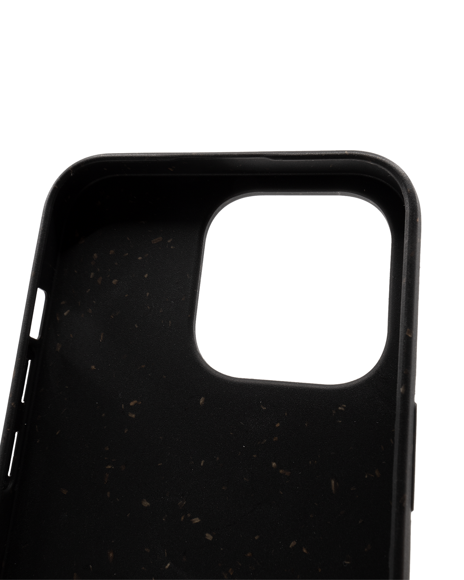 Black Eco-Friendly Phone Case for Apple iPhone 13 Pro: Details outside