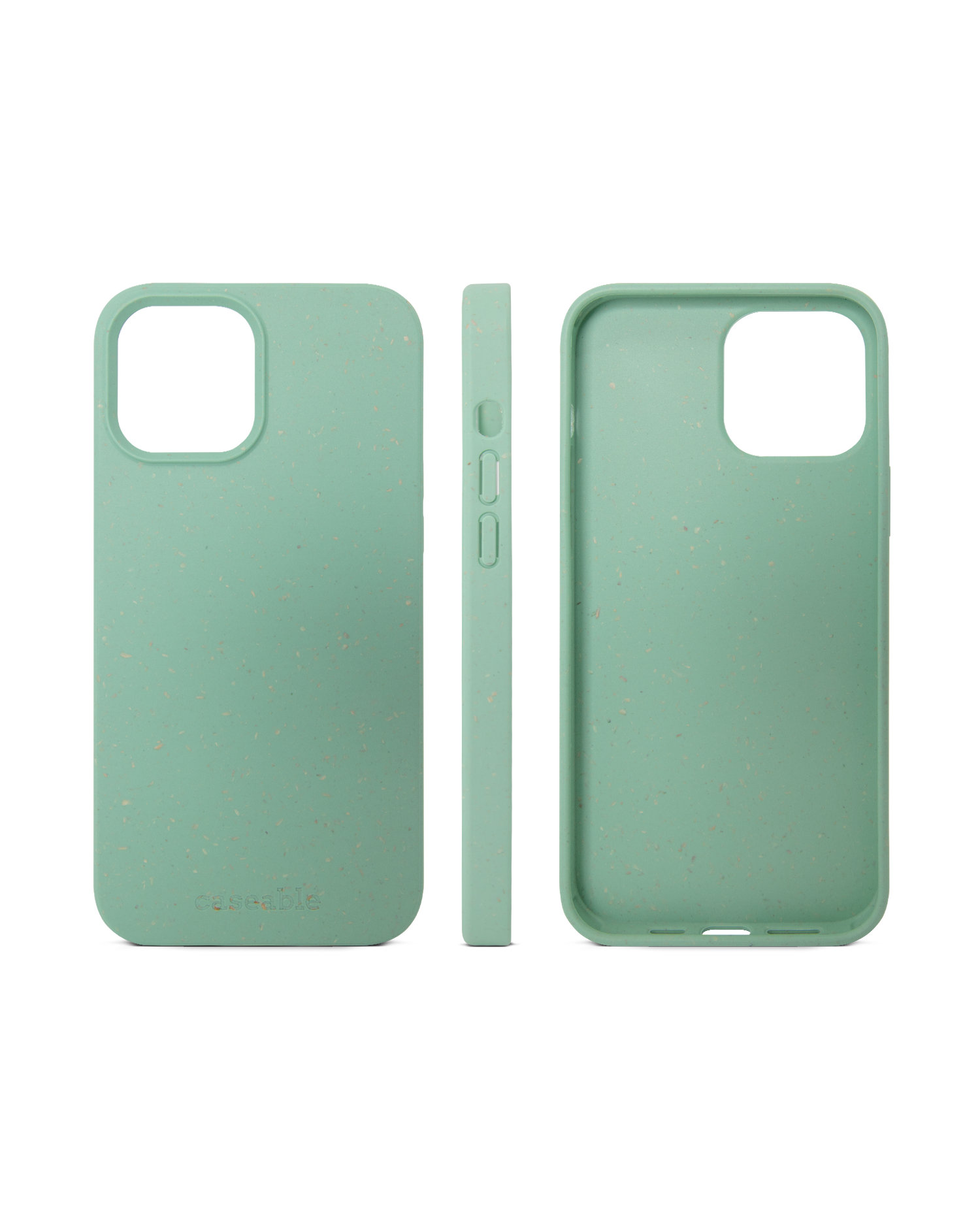 Light Green Eco-Friendly Phone Case for Apple iPhone 12 Pro Max: Side Views