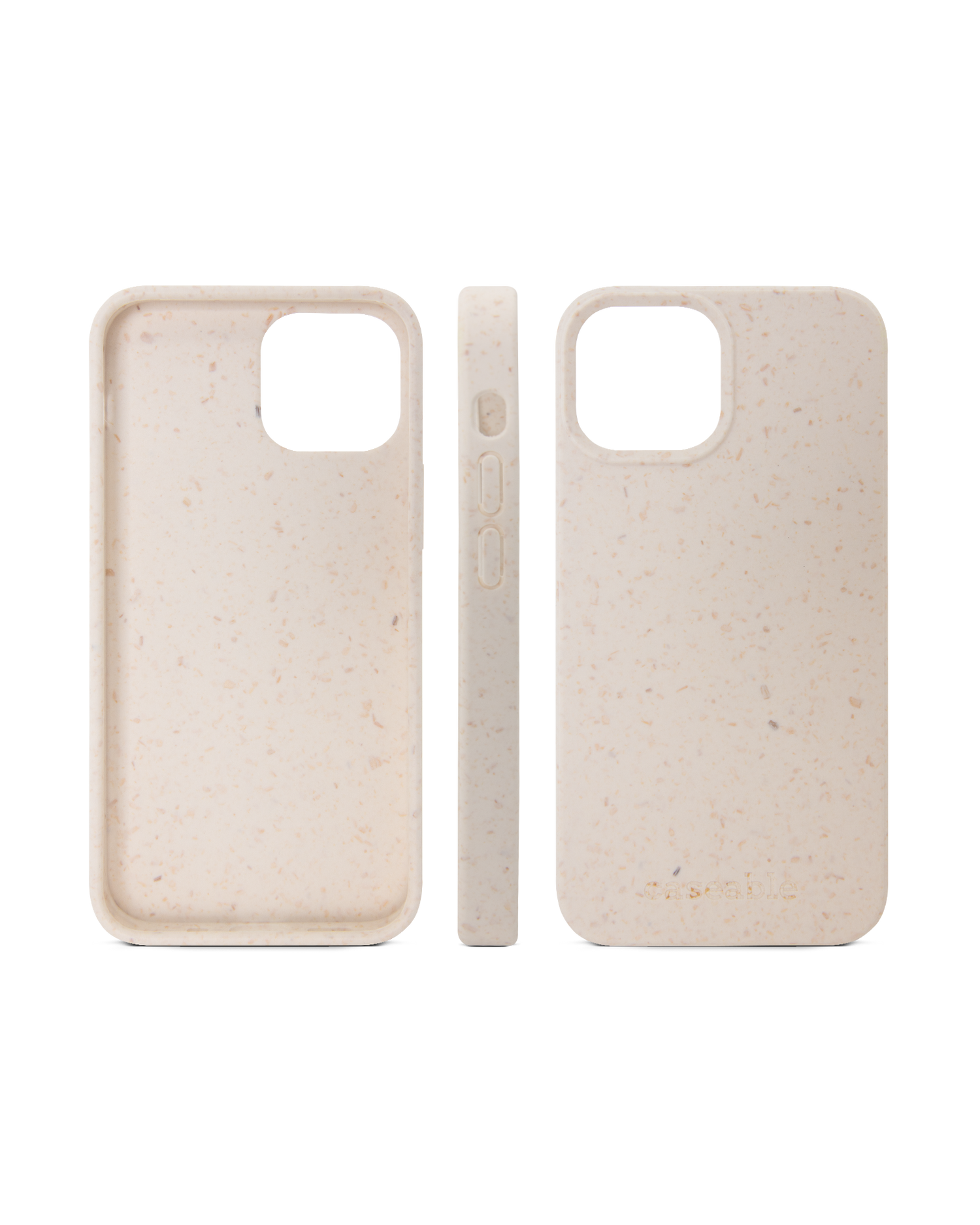 White Eco-Friendly Phone Case for Apple iPhone 13 mini: Side Views