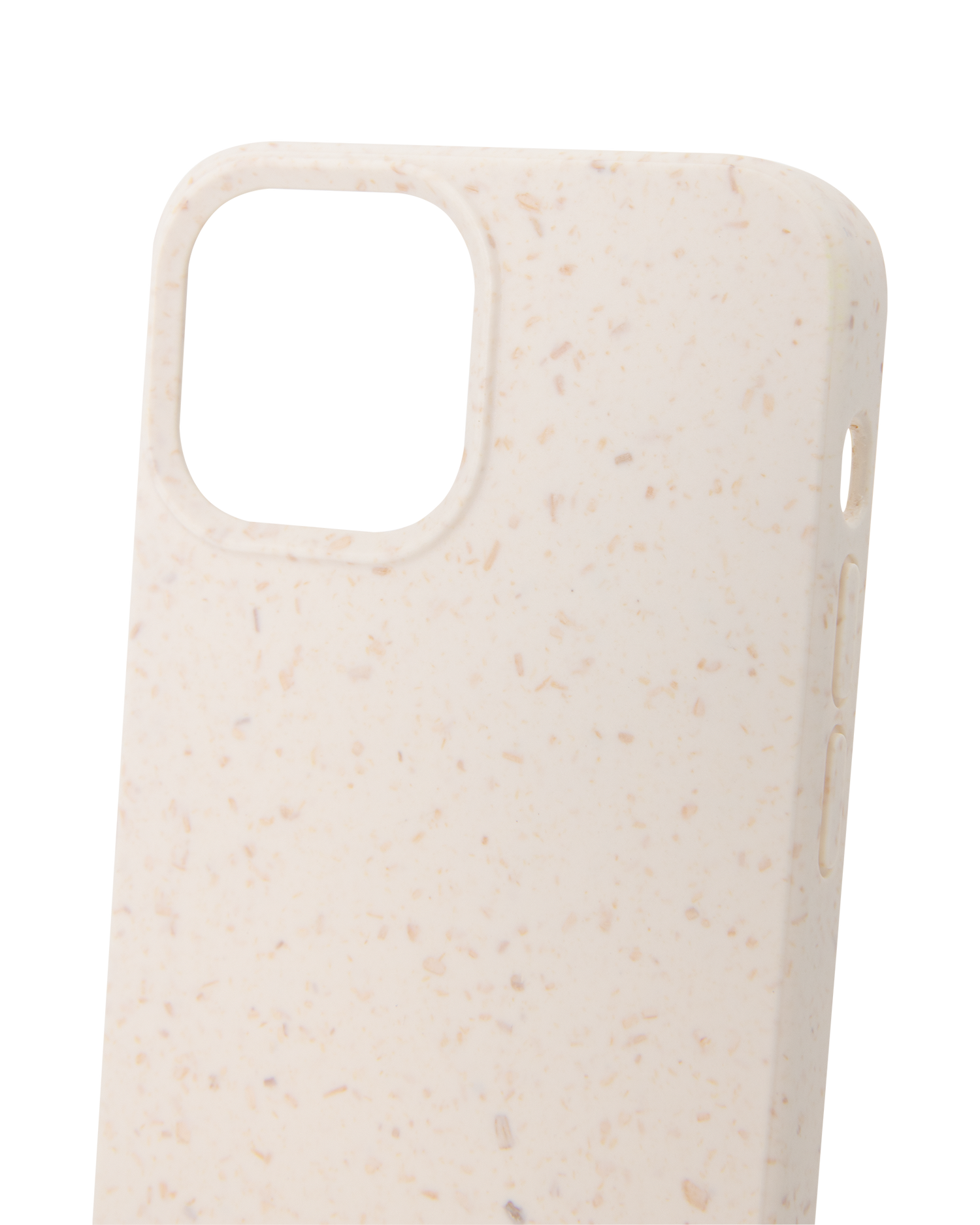 White Eco-Friendly Phone Case for Apple iPhone 13 mini: Details outside
