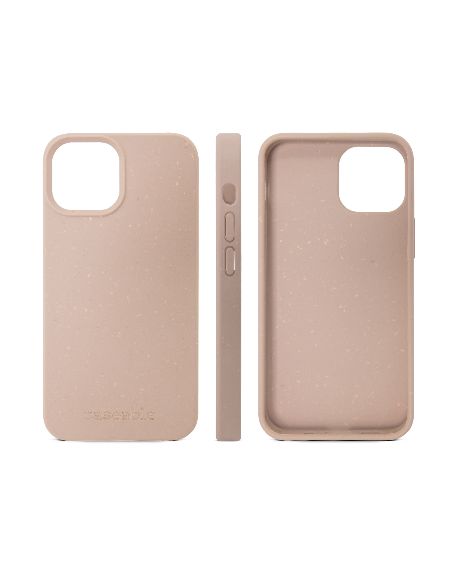 Sand Pink Eco-Friendly Phone Case for Apple iPhone 12 mini: Side Views