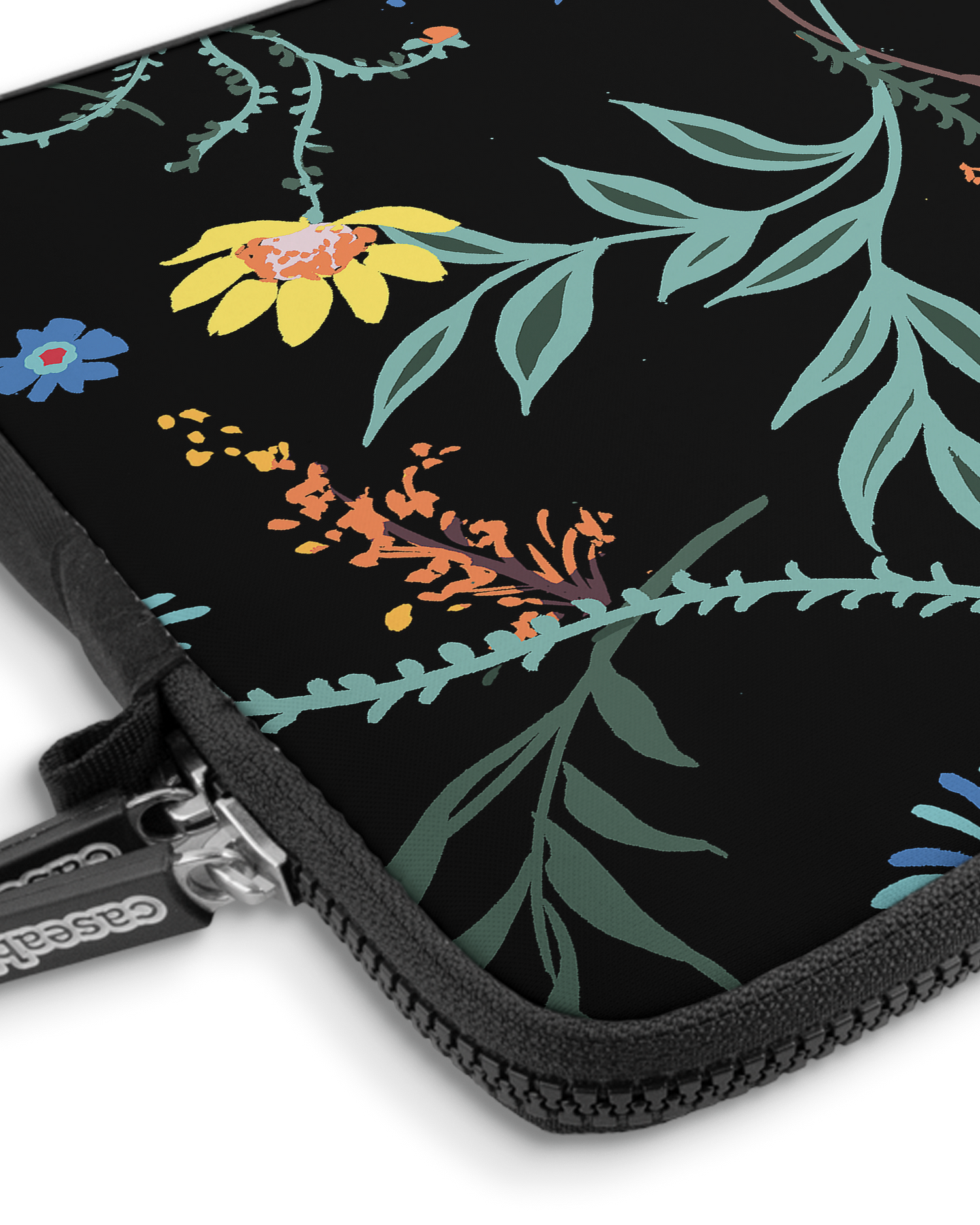 Woodland Spring Floral Premium Laptop Bag 13 inch with device inside