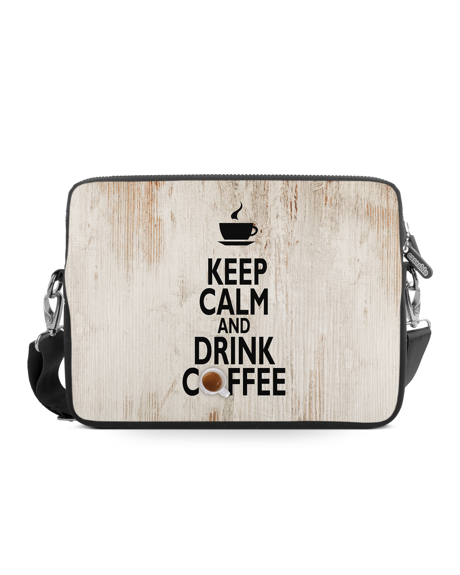 Drink Coffee Premium Laptop Bag 15 inch: Front View