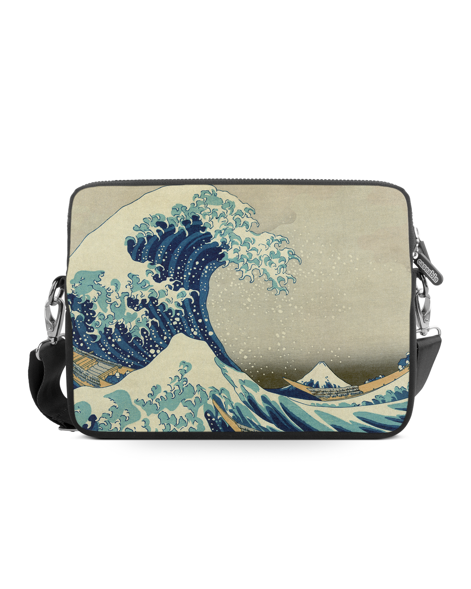 Great Wave Off Kanagawa By Hokusai Premium Laptop Bag 15 inch: Front View