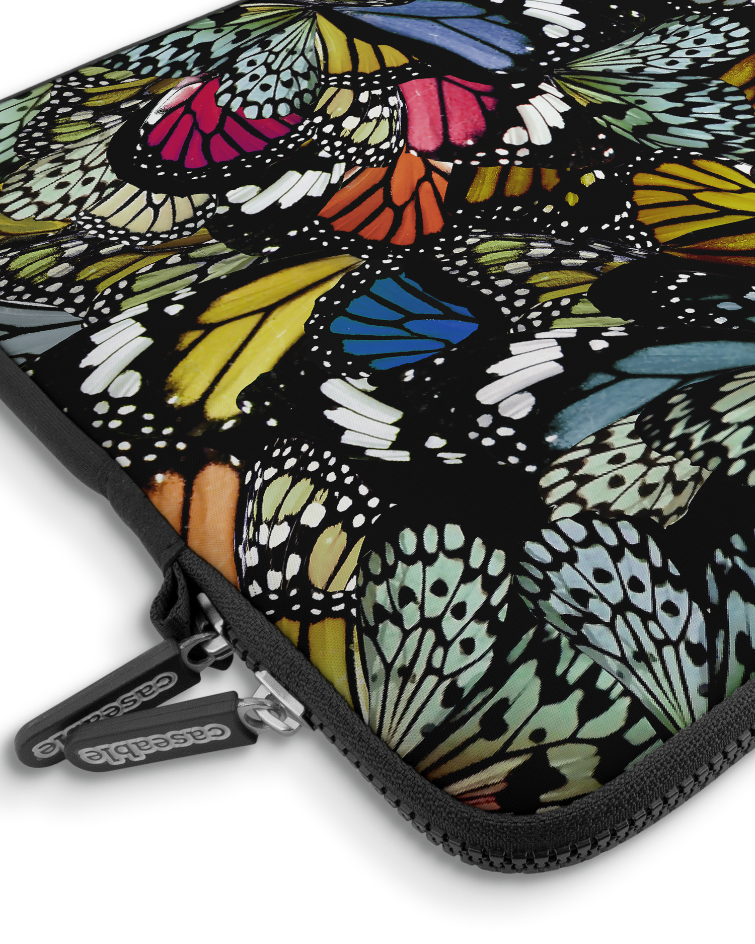 Psychedelic Butterflies Premium Laptop Bag 15 inch with device inside