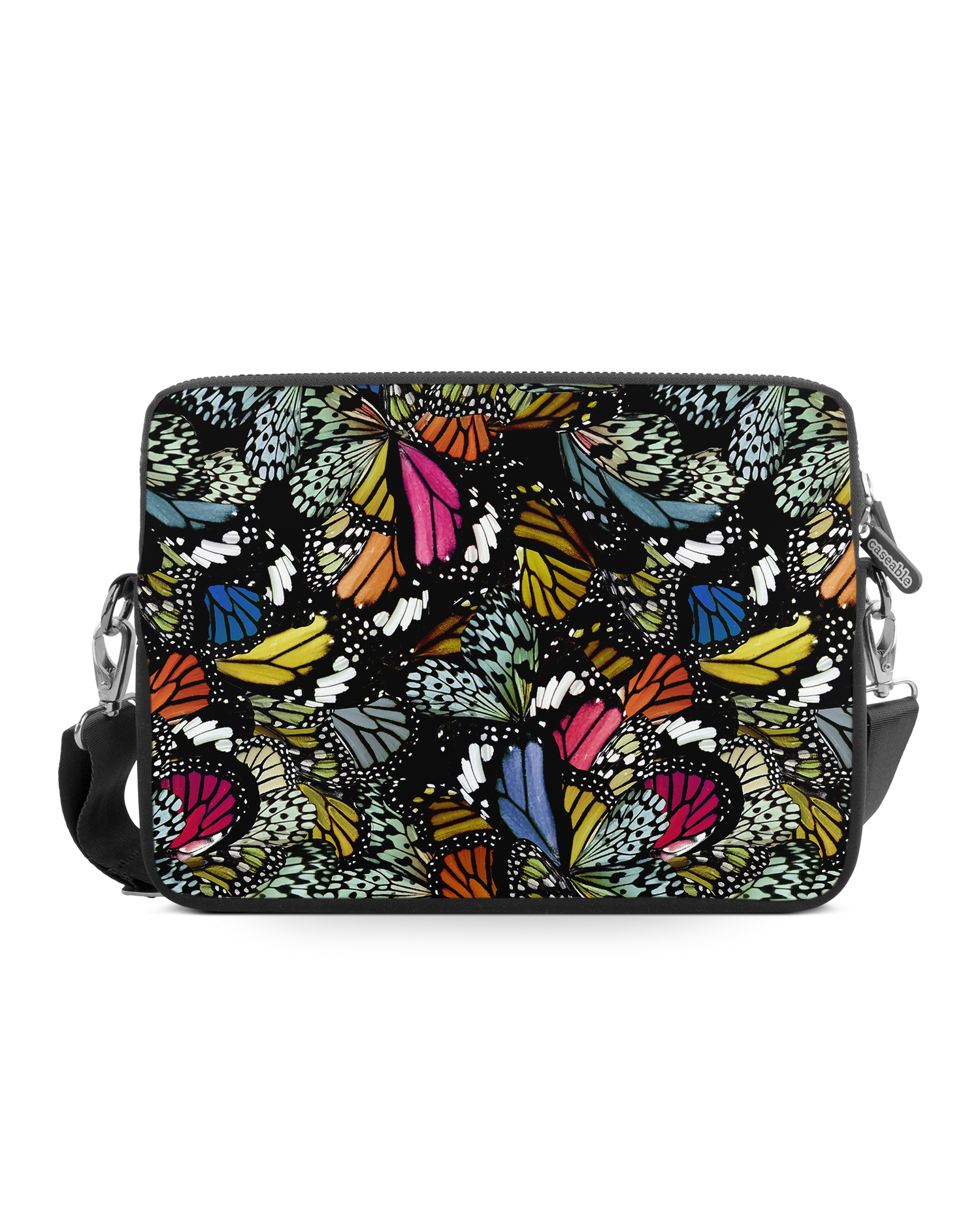 Psychedelic Butterflies Premium Laptop Bag 15 inch: Front View