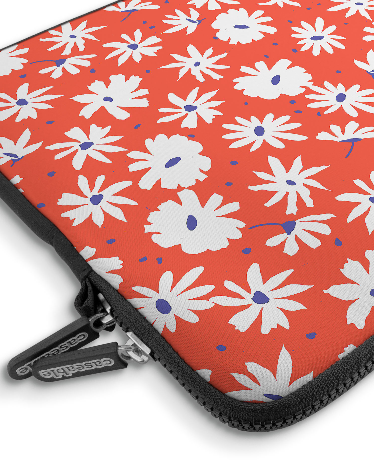 Retro Daisy Premium Laptop Bag 15 inch with device inside