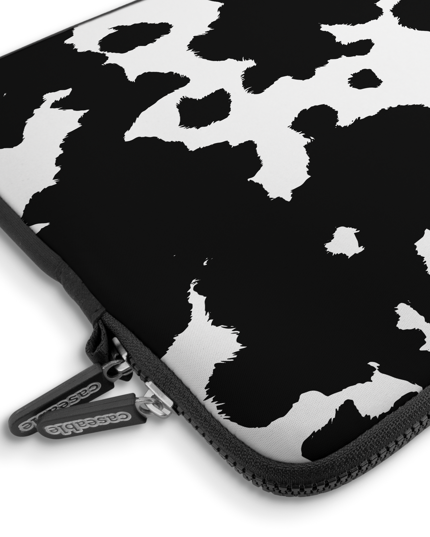 Cow Print Premium Laptop Bag 15 inch with device inside