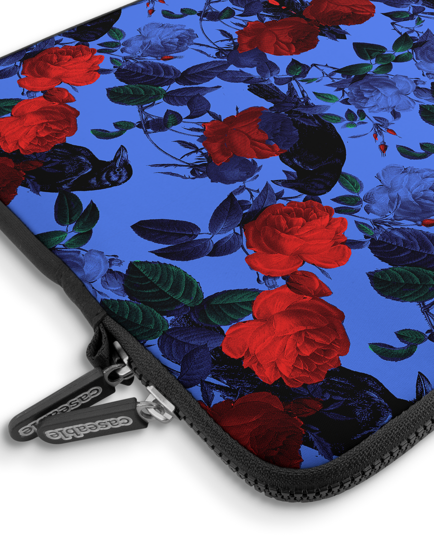 Roses And Ravens Premium Laptop Bag 15 inch with device inside