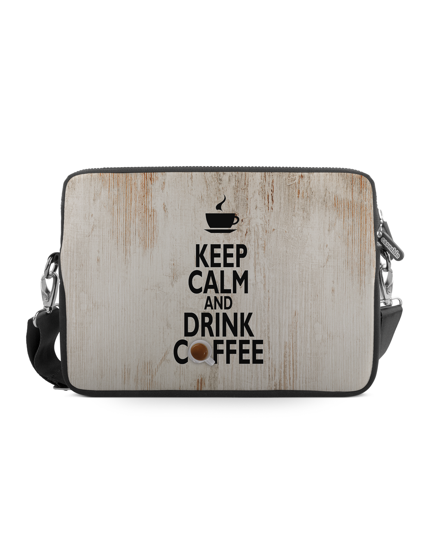 Drink Coffee Premium Laptop Bag 13-14 inch: Front View
