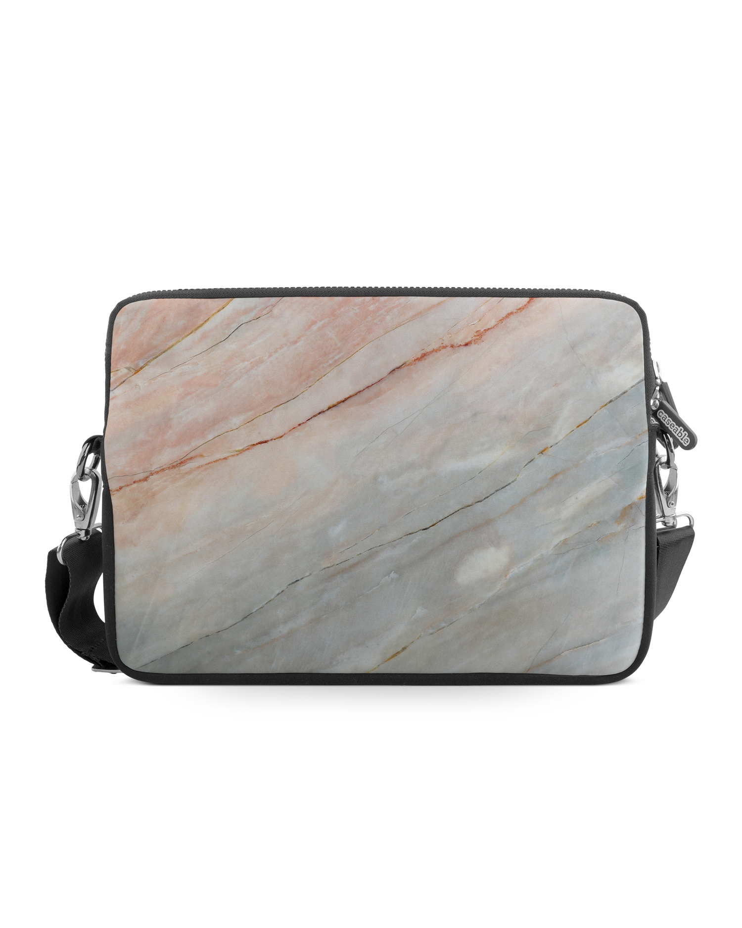 Mother of Pearl Marble Premium Laptop Bag 13-14 inch: Front View