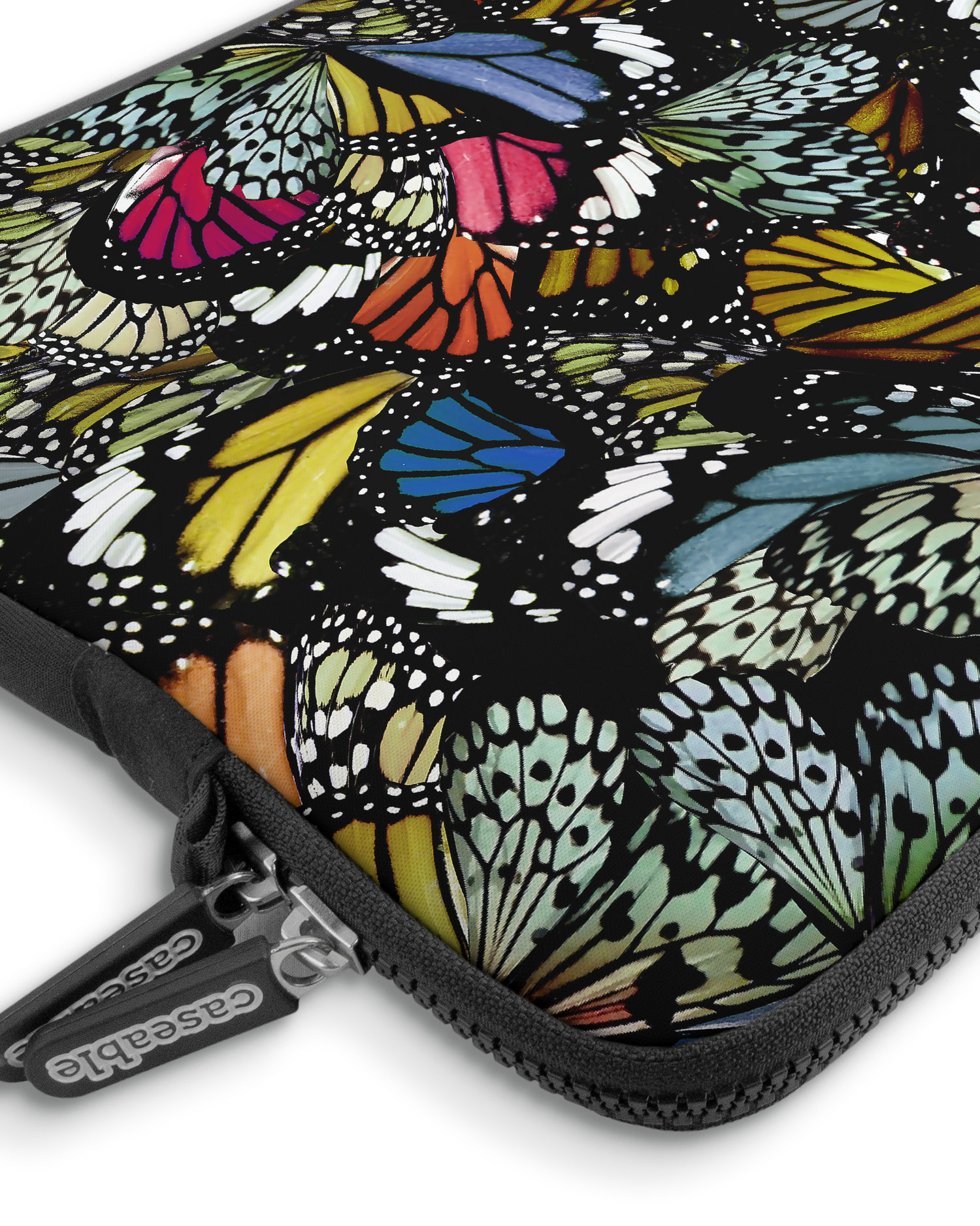 Psychedelic Butterflies Premium Laptop Bag 13-14 inch with device inside