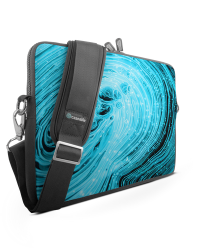 Turquoise Ripples Premium Laptop Bag 13-14 inch