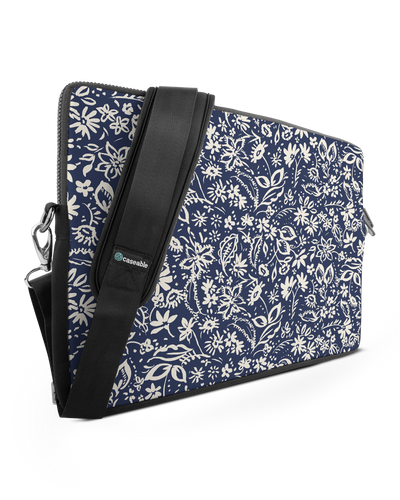 Ditsy Blue Paisley Premium Laptop Bag 17 inch