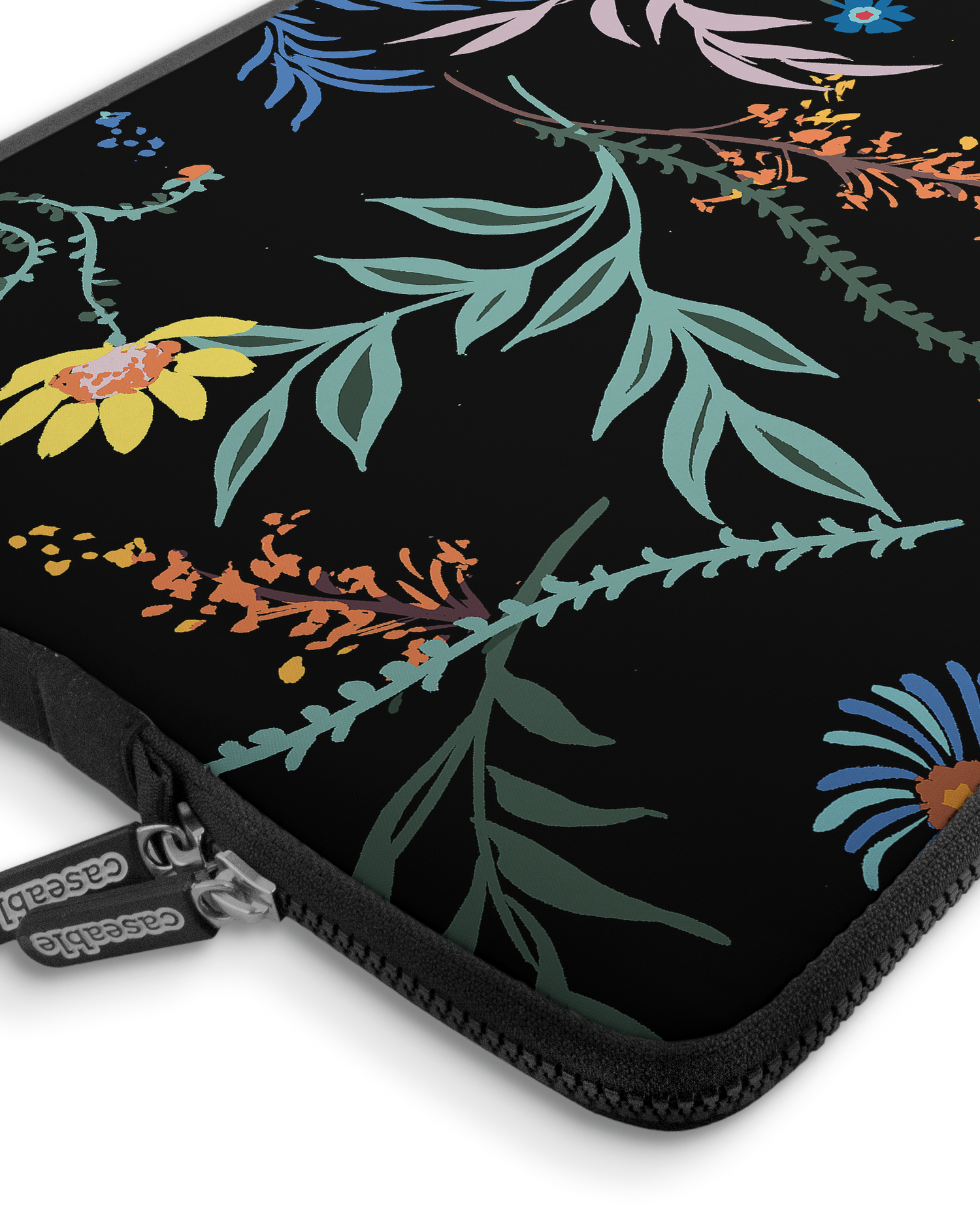 Woodland Spring Floral Premium Laptop Bag 17 inch with device inside