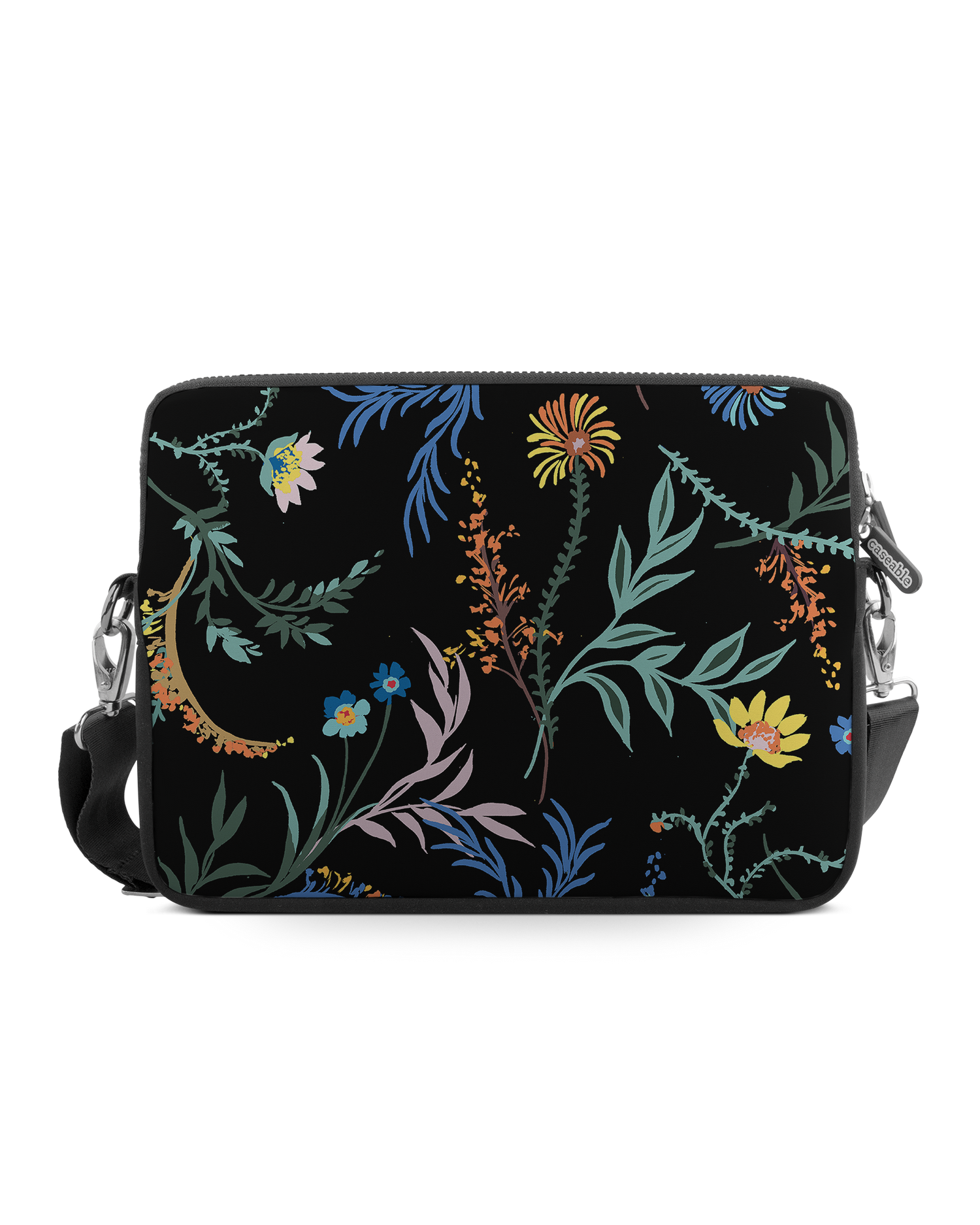 Woodland Spring Floral Premium Laptop Bag 17 inch: Front View