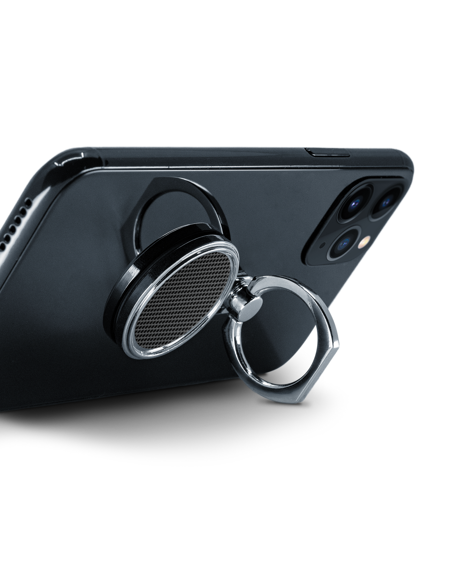 Carbon II Ring Holder attached to a smartphone